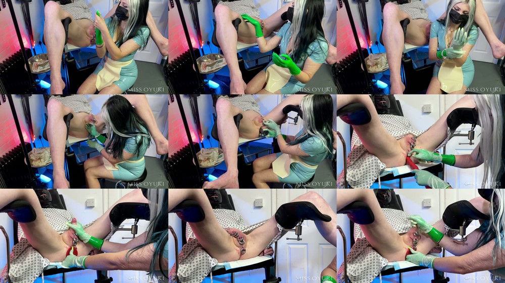 Miss Oyuki - Deep Anal Examination with Multiple Latex Glove Changing Pt 1