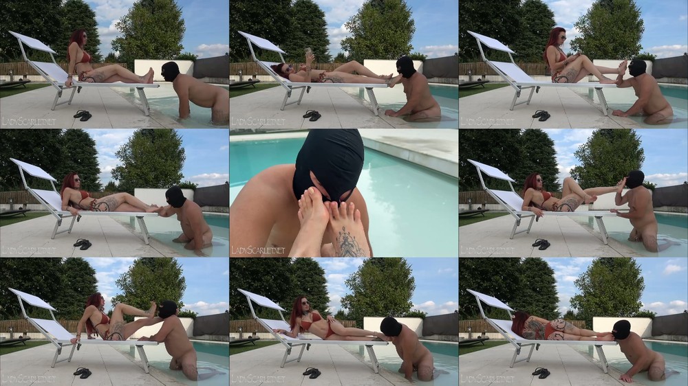Lady Scarlet - Foot Worship By The Pool mobile