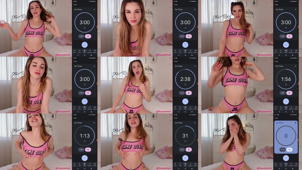 RebelleHart - 3 Minute Cum Challenge