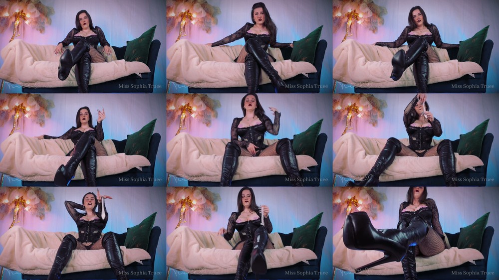 Miss Sophia Truee - Cum Eating Cuck - Sophia Truee has you kneel as she humiliates your lowly position as a denied beta cuck destined to lick alpha cum off her leather boots