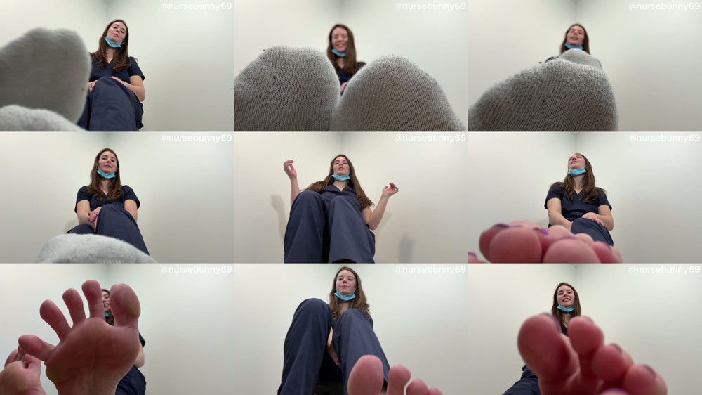 nursebunny69 - Smell My Stinky Socks and Toes with a Tape Gag 4K