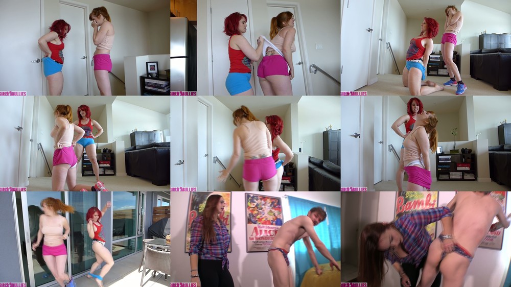 Girl Bullies - Andrea Rosu and Amber Dawn - Humiliating Wedgie Compilation