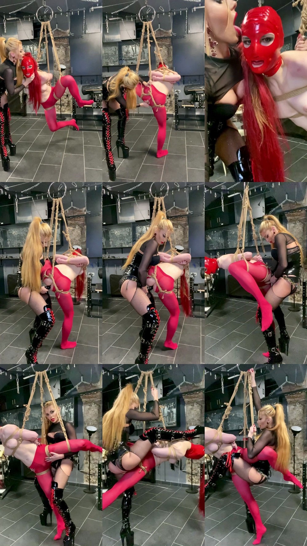 God Slavena - SHIBARI Pegging sissy Shemale Lusinta Castro suspended in ropes with my BBC
