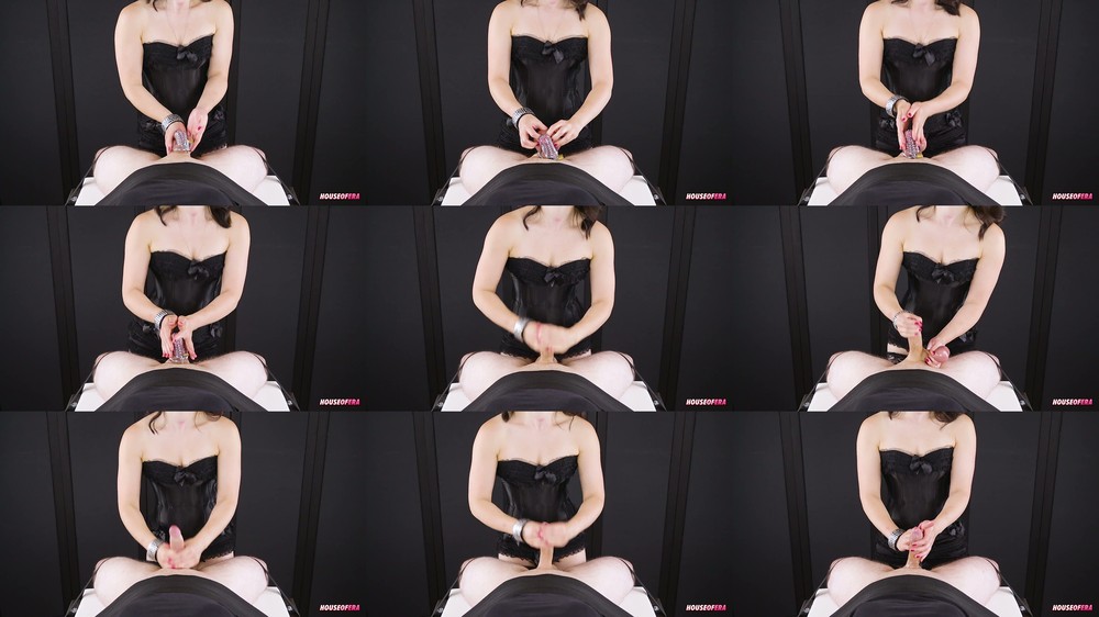 House of Era - Chastity Cage Release Edging Handjob with Cum Blocking POV