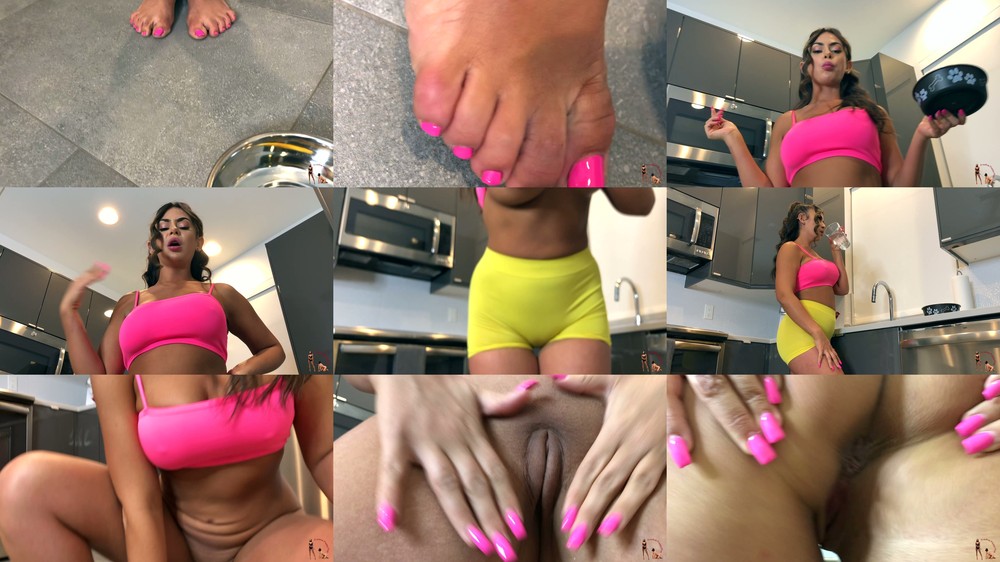 Femdom Puppy Play - Kiki Feeds and Hydrates Her Boy Roommate