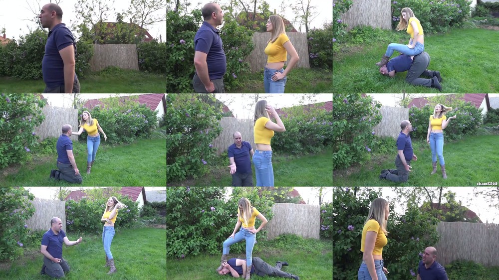 Goddess Gabriella Official - Boss Of The Town - MERCILESS Beatdown And Kicking Outdoors