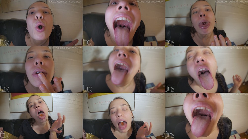 Foot Tongue Mouth And Vore - Rubys Gummy Gobble And Mouth Show Quickie