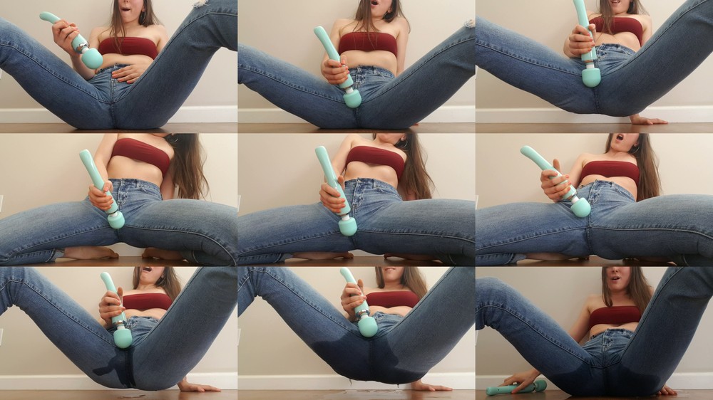 Hazel Simone - Intense Jeans Wetting Orgasm