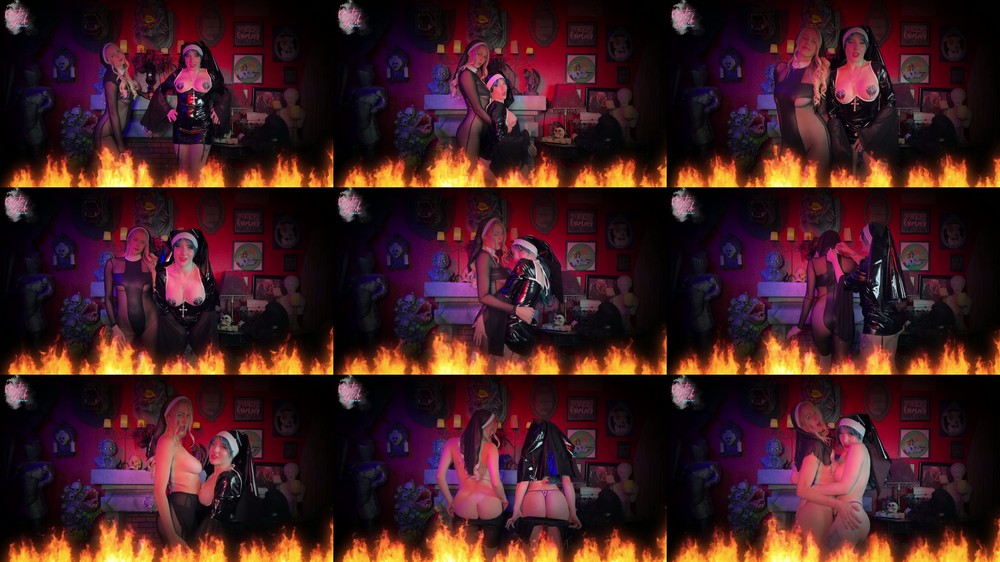 Kristie Bish and AshleyyLovee - Sinister step Sisters GOONING JOI
