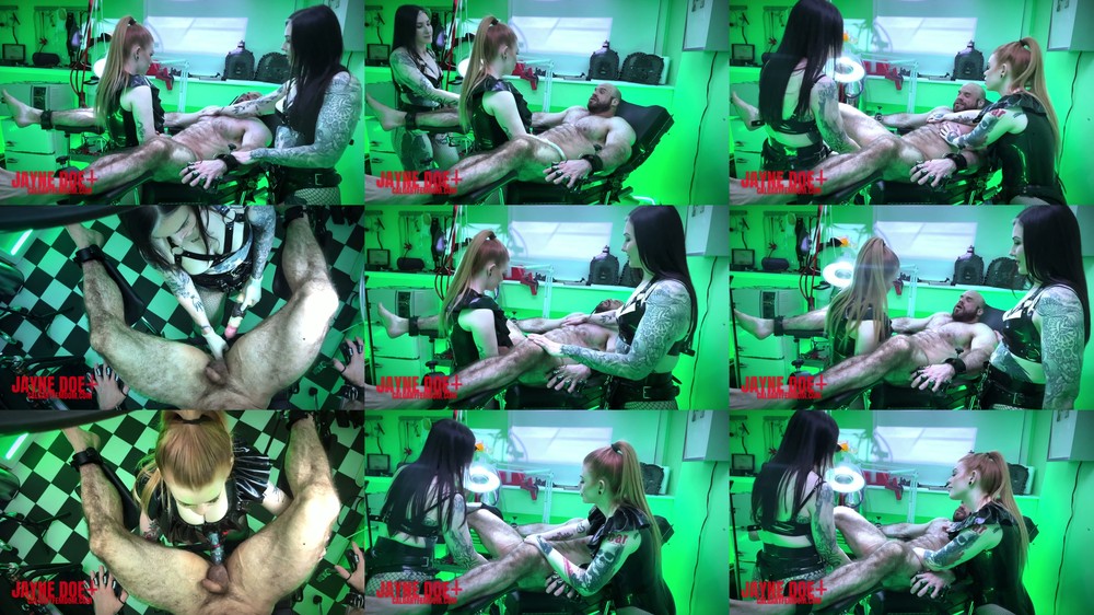 Mistress Jayne Doe and Miss Celine - Medical Room Anal Blast
