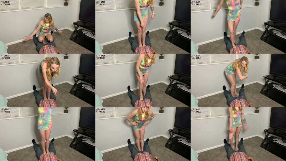 Macy Nikole - Pathetic Slave Gets His Balls Stomped